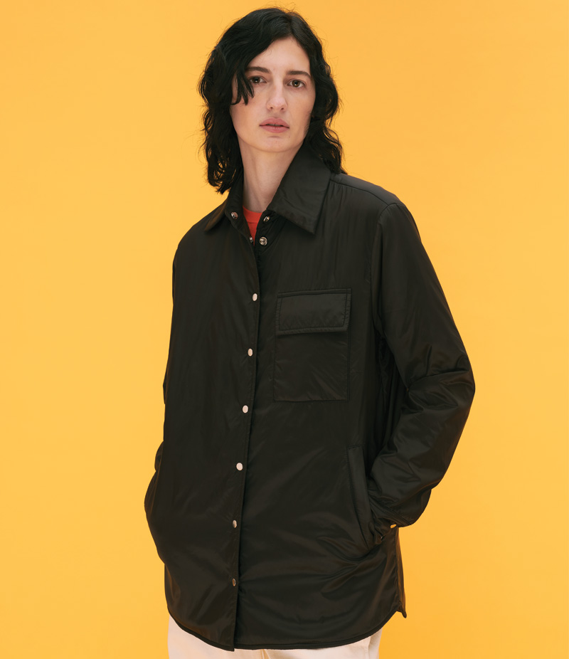 Shirt-jacket “Lesya” black – MARCHI store