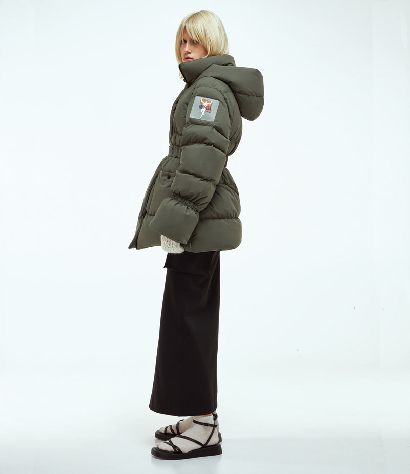Puffer coat “Winterfall” khaki – MARCHI store